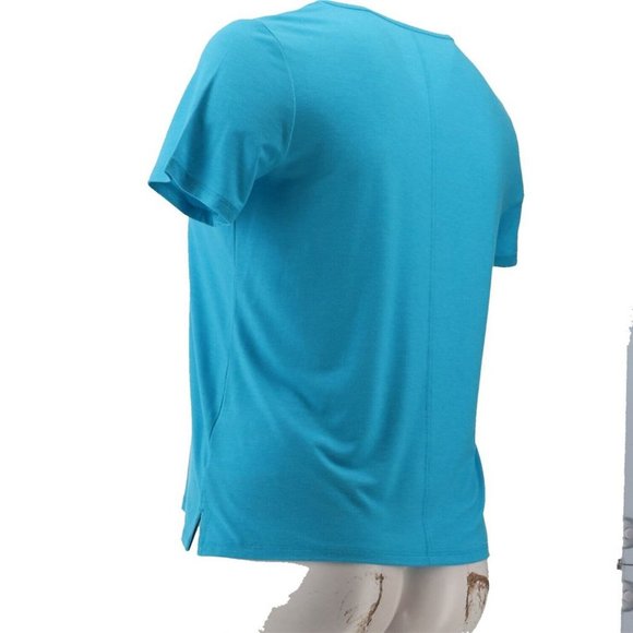 NWT LANDS' END WOMENS PETITE SHORT SLEEVE PERFECT TEE CALYPSO BLUE PS (6-8) - Picture 4 of 8